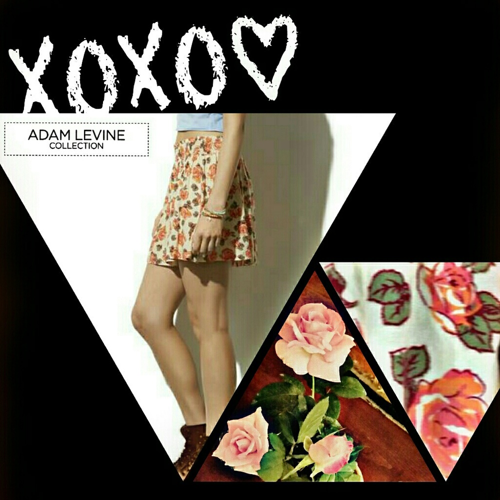 ADAM LEVINE Floral Skirt (Large)